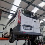 White van on the ramp